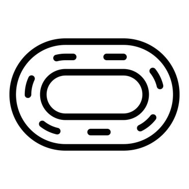 Hipodrom ikon ana hatları vektörü. Derbi sporu. At jokeyi