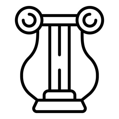 Müze arp simgesi ana hat vektörü. Eski bir gezi. Eski tarih