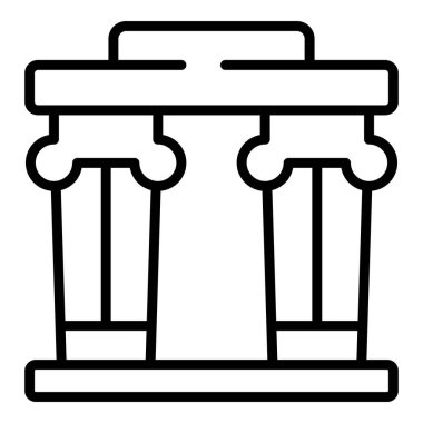 Tarih oluşturma ikon ana hatları vektörü. Sinema kartı. Bilet müzesi