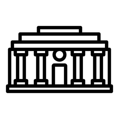 Colosseum House ikonu ana hat vektörü. Seyahat işaretleri. Turizm başkenti