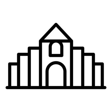 Şehir simgesi ana hat vektörü. Dünyaca ünlü. Seyahat mimarisi