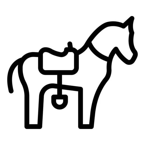 Ікона Коня Ікони Окреслює Вектор Расовий Спорт Кубок Мельбурна — стоковий вектор