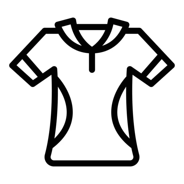 Jockey Polo Icône Chemise Contour Vecteur Derby Cheval Course Cheval — Image vectorielle
