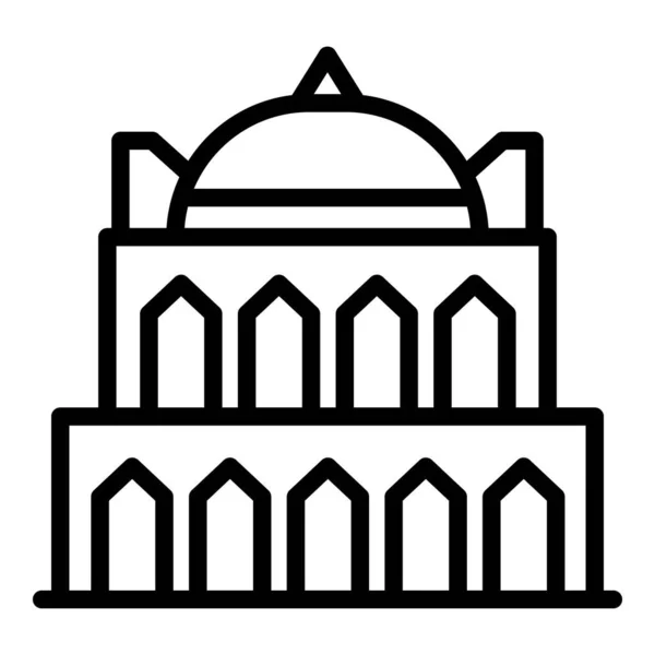 Świetna Ikona Kultury Zarys Wektor Teatr Operowy Podróże Architektoniczne — Wektor stockowy