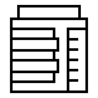 Chalet villa simgesi ana hat vektörü. Ev yapımı. Modern ev