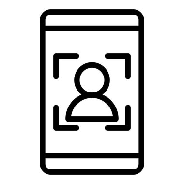 Telefon muhabiri ikon ana hatları vektörü. Televizyon haberleri. Medya kamerası