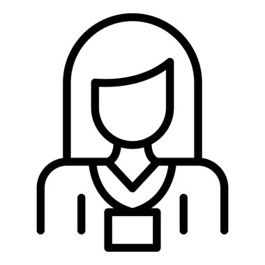 Stüdyo muhabiri ikon ana hatları vektörü. Basın haberleri. Video röportajı