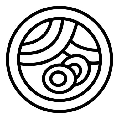 Singapur gıda ikonu ana hatları vektörü. Asya seyahati Ulusal Şehir