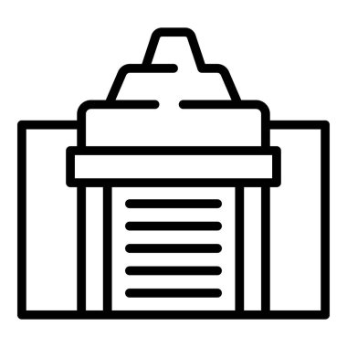 Singapur şablon taslak vektörü. Turizm simgesi. Asya binası