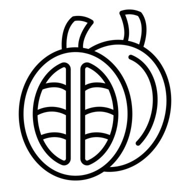 Singapur meyve ikonu ana hatları vektörü. Asya yemeği. Şehir simgesi