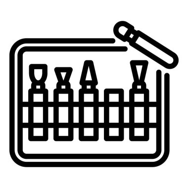 Çömlek araçları ikon ana hatları vektörü. Sanat kili. Seramik sınıfı