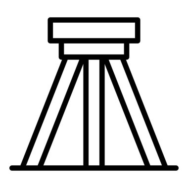 Sanat Standı ikon ana hatları vektörü. Seramik sınıfı. Eğitim potası