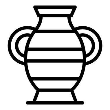 Vazo simgesi ana hatlı vektör. Çömlek sanatı. Seramik sınıfı