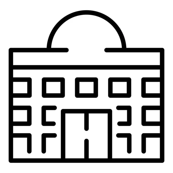 Umrissvektor Für Städtische Gebäude Slowakei Karte Geschichtstourismus — Stockvektor