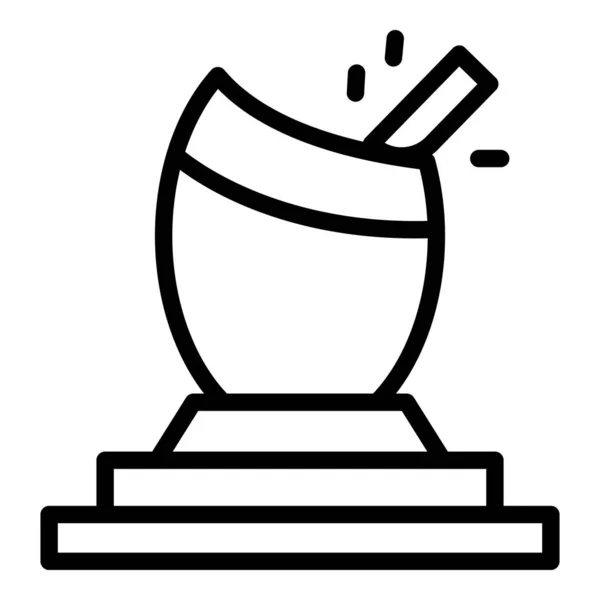 花瓶のアイコンアウトラインベクトルを作る 陶芸教室 クラフトカード — ストックベクタ