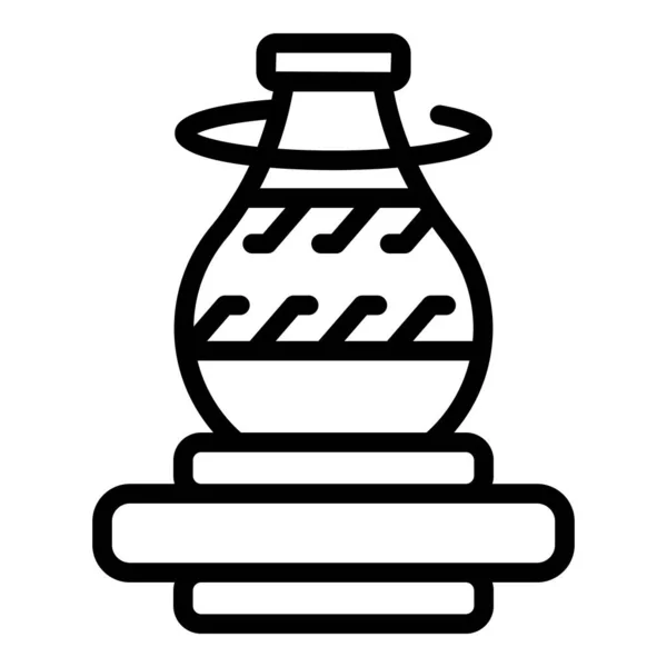 Vektor Osnovy Ikony Vázy Třídy Keramické Umění Výroba Hrnce — Stockový vektor