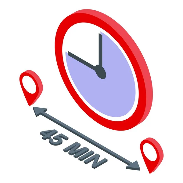 时间存储定位器图标等距矢量 商店应用程序 在线市场 — 图库矢量图片