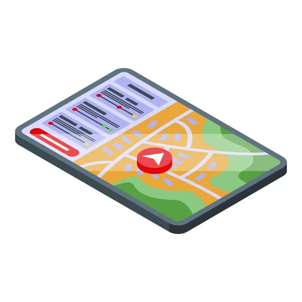 Sla Navigatiepictogram Isometrische Vector Verkoop Markt Detailhandel App — Stockvector