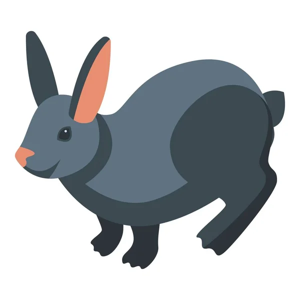 Изометрический Вектор Черного Пасхального Кролика Милый Кролик Животное Сладкое — стоковый вектор