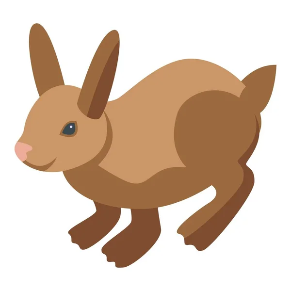 Easter Rabbit Icon Isometric Vector Cute Bunny Happy Animal — Stock Vector