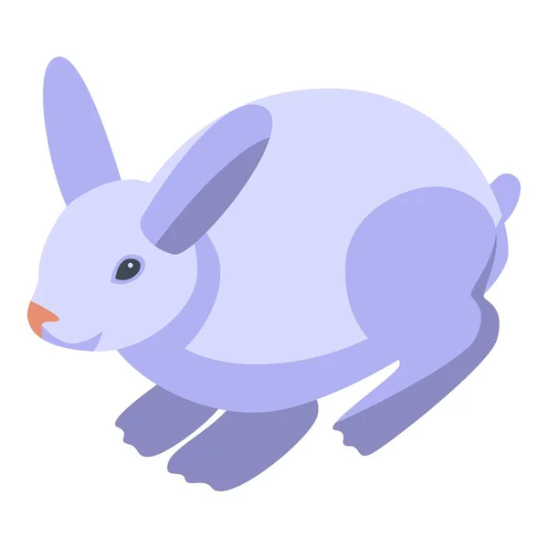 Easter Bunny Icon Isometric Vector Cute Rabbit Happy Funny — Stock Vector