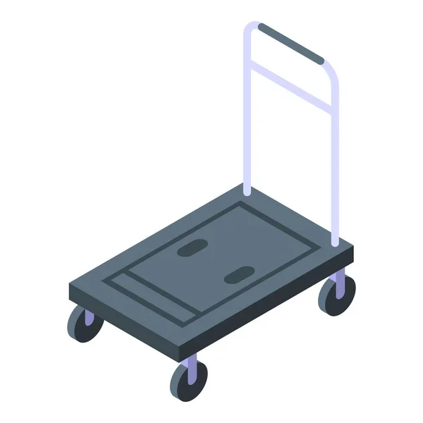 Plastik Tramvay Ikonu Izometrik Vektörü Bavul Yolculuğu Çanta Arabası — Stok Vektör