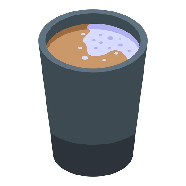 Kontaminierte Kaffeetasse Symbol Isometrischen Vektor Nahrungsmittelbakterien Sicherheitskontrolle — Stockvektor