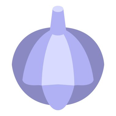 Çinko sarımsak ikonu izometrik vektörü. Maden suyu. Tıp zn