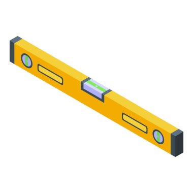 Denge çubuğu izometrik vektörü. Duvar yapımı. Ev binası