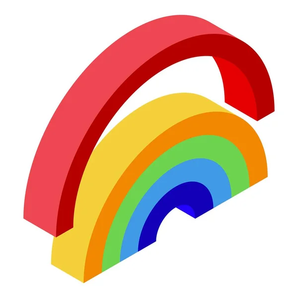 Kinderspielzeug Regenbogen Symbol Isometrischen Vektor Frühe Bildung Babykurs — Stockvektor