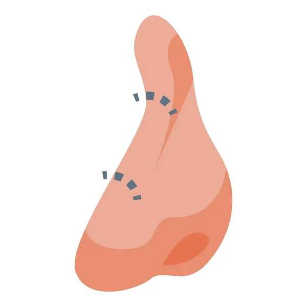 Ikona Izometrycznego Wektora Operacji Nosa Kości Rhinoplastyka Liftingu Twarzy Operacja — Wektor stockowy