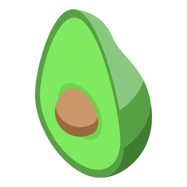 Avokado Meyveli Çinko Ikon Izometrik Vektörü Yiyecek Vitamini Besin — Stok Vektör