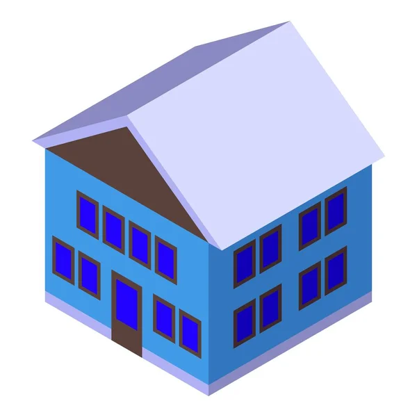 Hausbau Symbol Isometrischer Vektor Wandputz Arbeiter Innenraum — Stockvektor