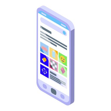 Oyun avatar ikonu izometrik vektörünü seçin. Makine atari salonu. Takım düğmesi