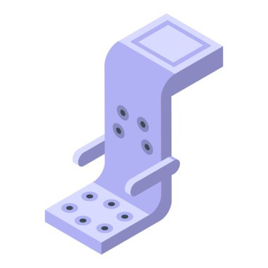 Hidrosandalye ikonu izometrik vektörü. Tıbbi güzellik. Ayak terapisi