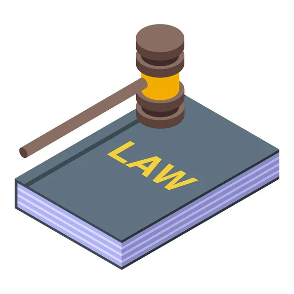 Ikona Izometrycznego Wektora Departamentu Prawa Prawnik Uniwersytecki Wsparcie Studentów — Wektor stockowy