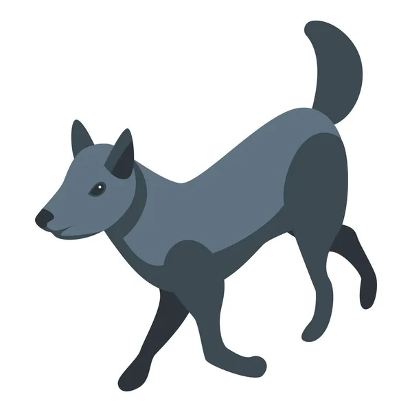 Zwarte Hond Spa Icoon Isometrische Vector Dierenbad Wassen Puppy — Stockvector