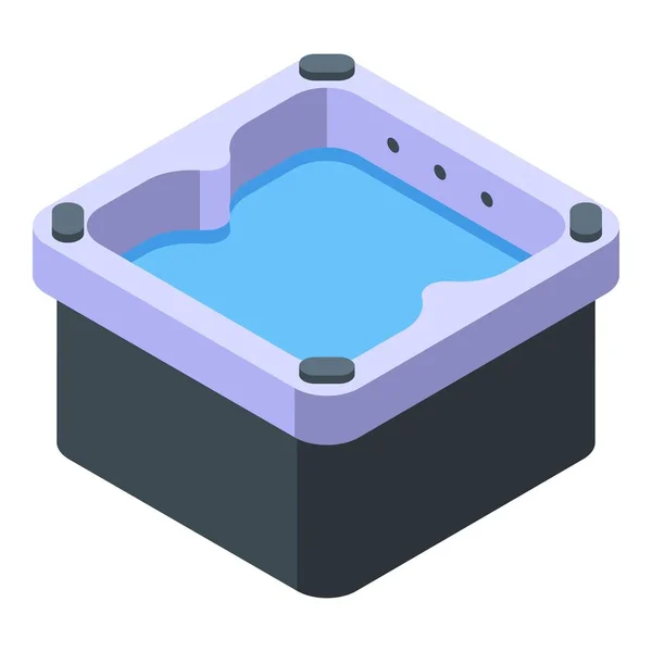 Bath Hydro Massage 아이콘 Isometric Vector — 스톡 벡터