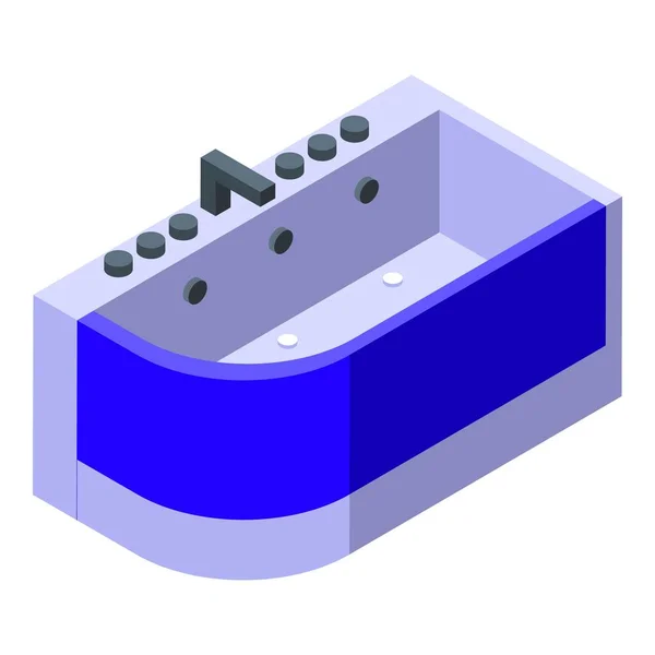 Aqua Hydromasážní Izometrický Vektor Lázeňské Zdraví Horká Koupel — Stockový vektor