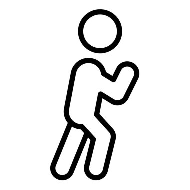 Askeri ikon ana hat vektörüne saldırın. Karateyle savaş. Savunma insanları