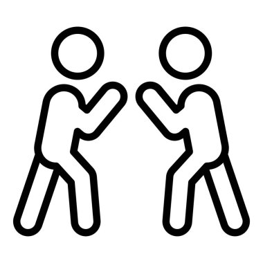 Avcı saldırısı ikonu ana hat vektörü. Sıkıyönetim. Kadın saldırısı.