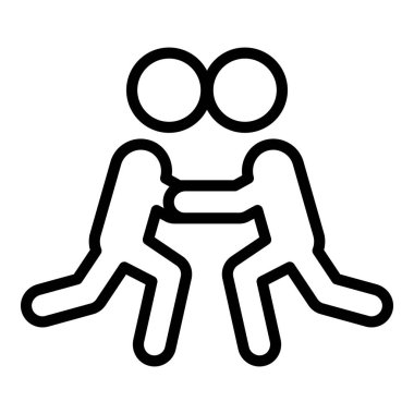 Savunma ikonu ana hat vektörü. İnsanlar kavga eder. Sıkıyönetim