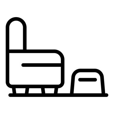 Rahat bölge ikonu ana hat vektörü. İş çıkışı. Başarı korkusu