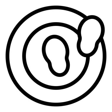 Tembel daire simgesi ana hat vektörü. Konfor bölgesi. İş çıkışı