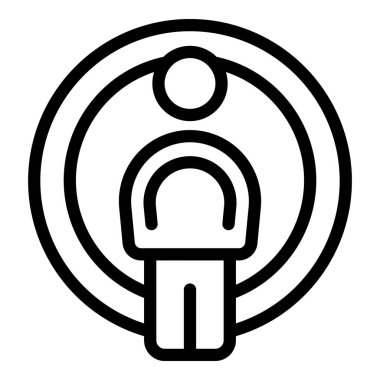 Daire konfor alanı ikon ana hatları vektörünü çiz. Kaçışı değiştir. Çalışmaya başla