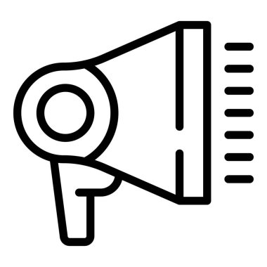 Cankurtaran megafon ikonu ana hat vektörü. Güvenli su. Çocuk yeleği