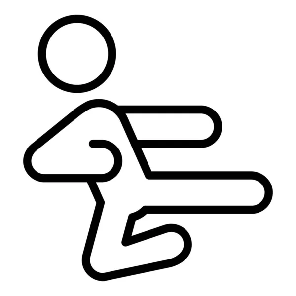 Air Leg Kick Icon Outline Vektor Die Verteidigung Der Menschen — Stockvektor