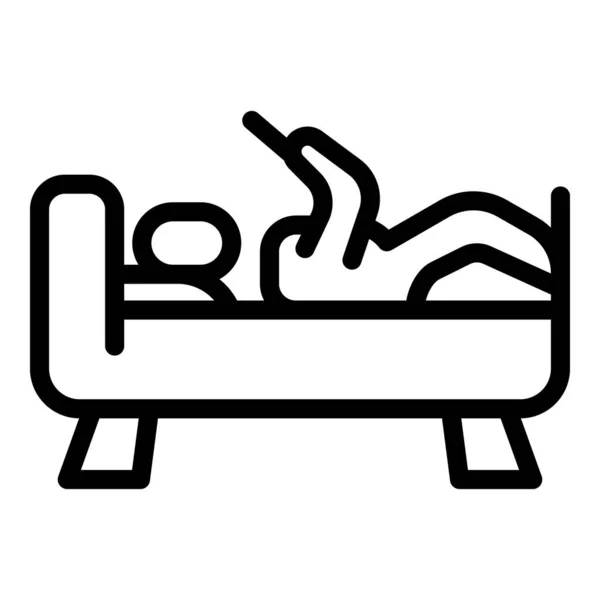 Bed Comfortable Zone Icon Outline Vector 작업장 두려움의 — 스톡 벡터