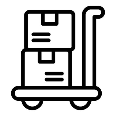 Kutu, simge taslak vektörüne yardımcı olur. Göçmen insanlar. Aile Avcısı