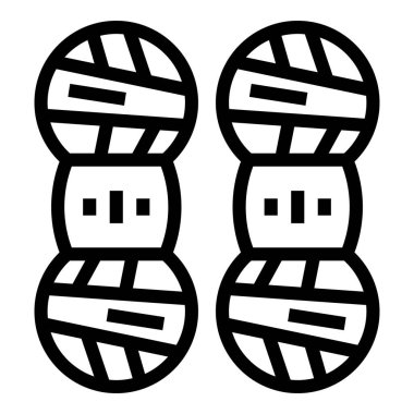 Örgü ikonu ana hat vektörü. Sanat eseri. Dikiş sınıfı